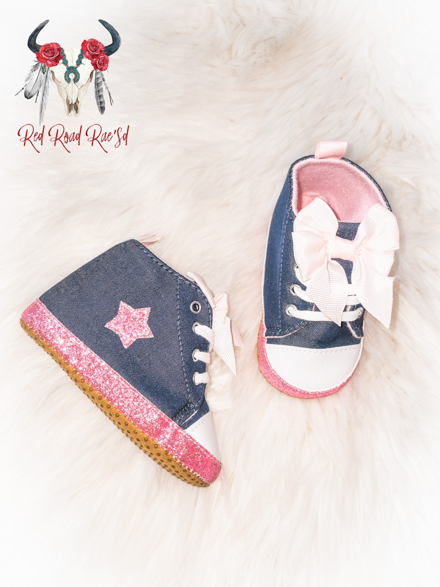 Cutest Glitter Star Infant Sneakers