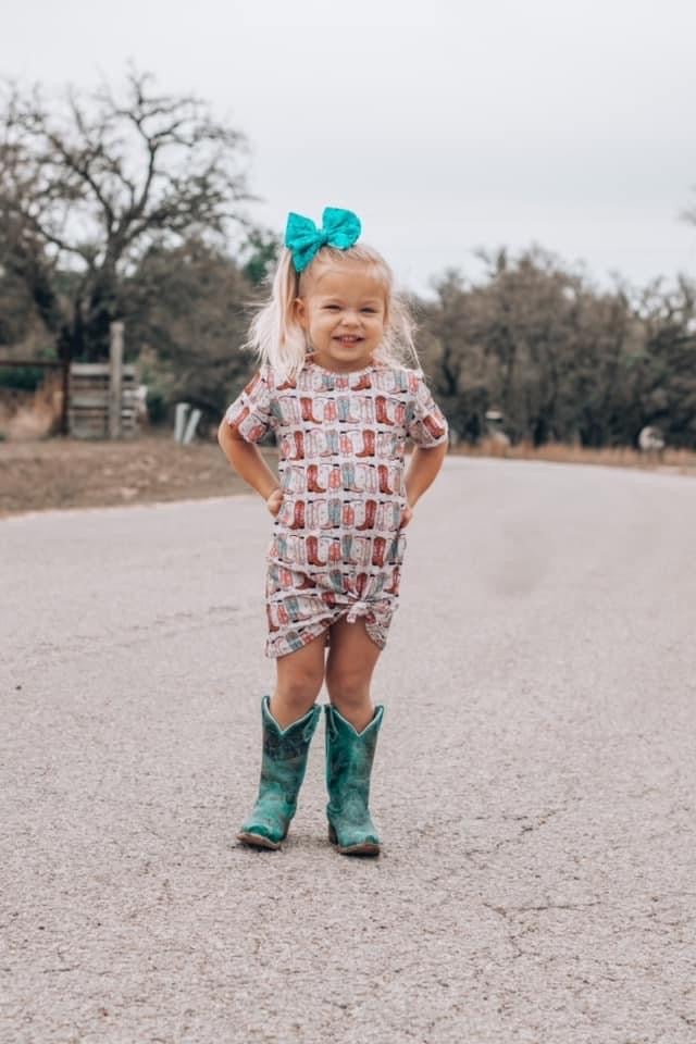 Cowgirl Boots Tshirt Dress