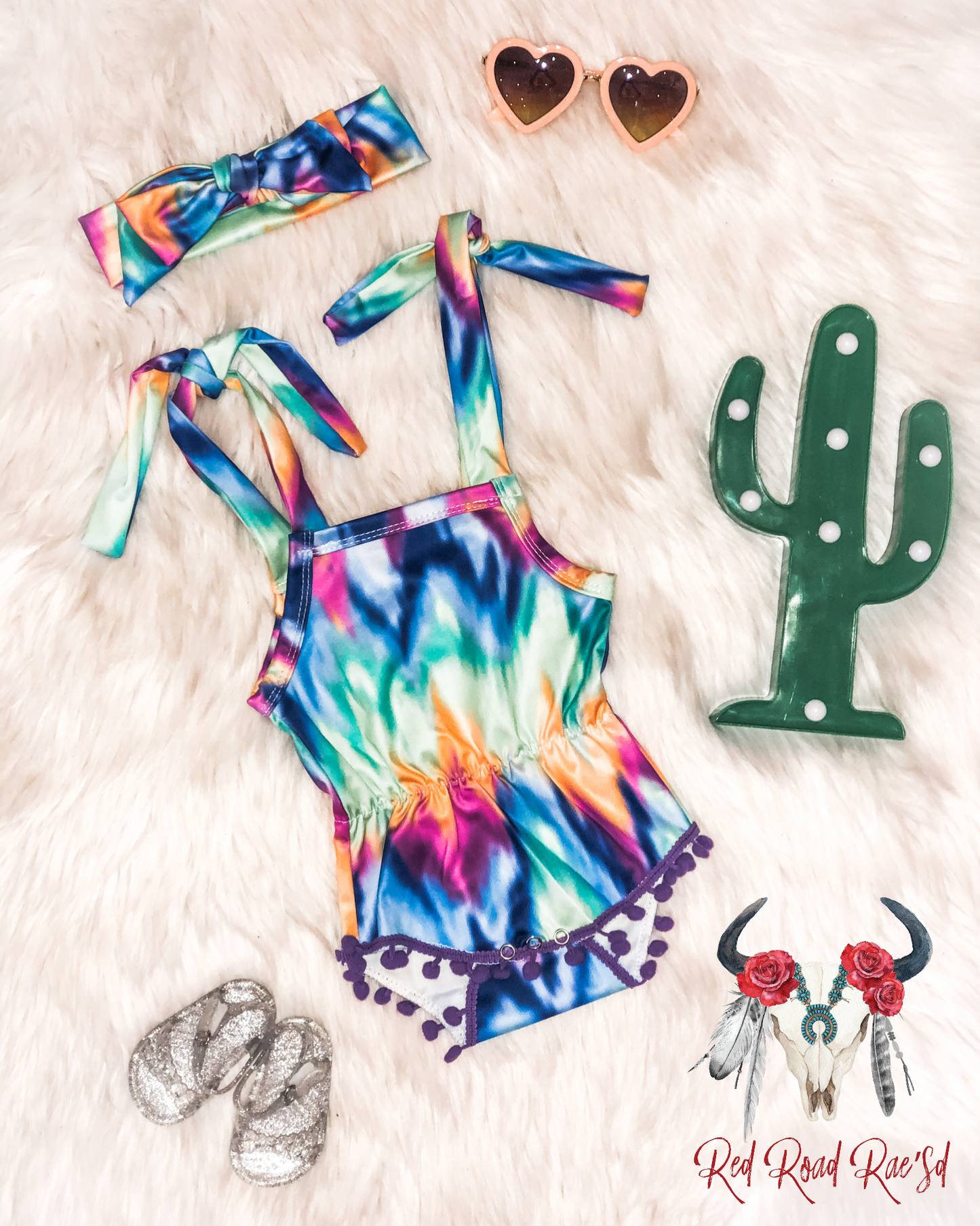 Summer Pom Romper