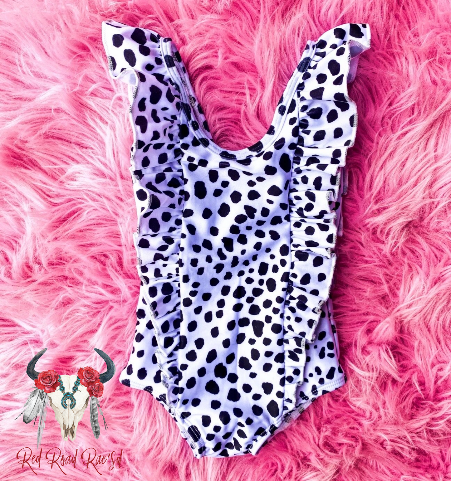 Dalmatian Ruffle Swimsuit