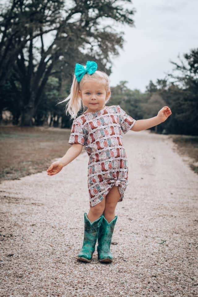 Cowgirl Boots Tshirt Dress