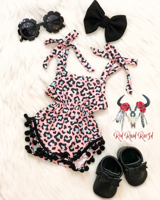 Pink Cheetah Romper