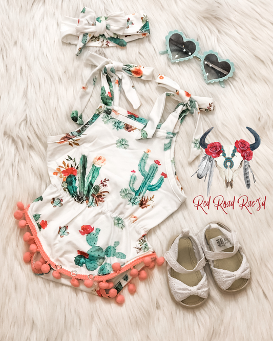 Cute Cactus Romper Set