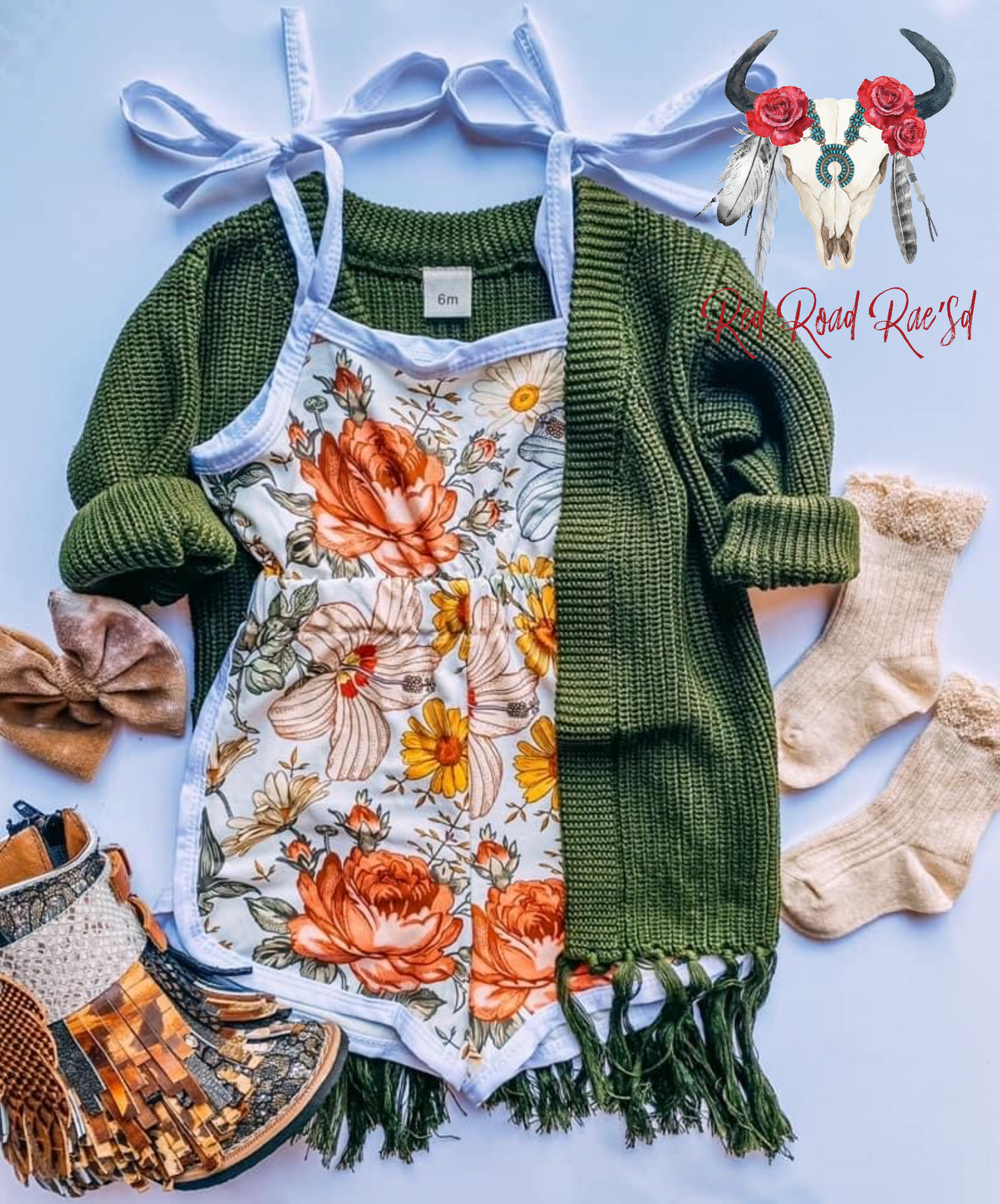 Fall Vintage Floral Romper