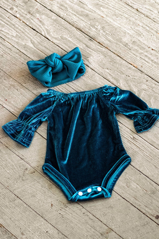 Velvet Ruffle Bodysuit