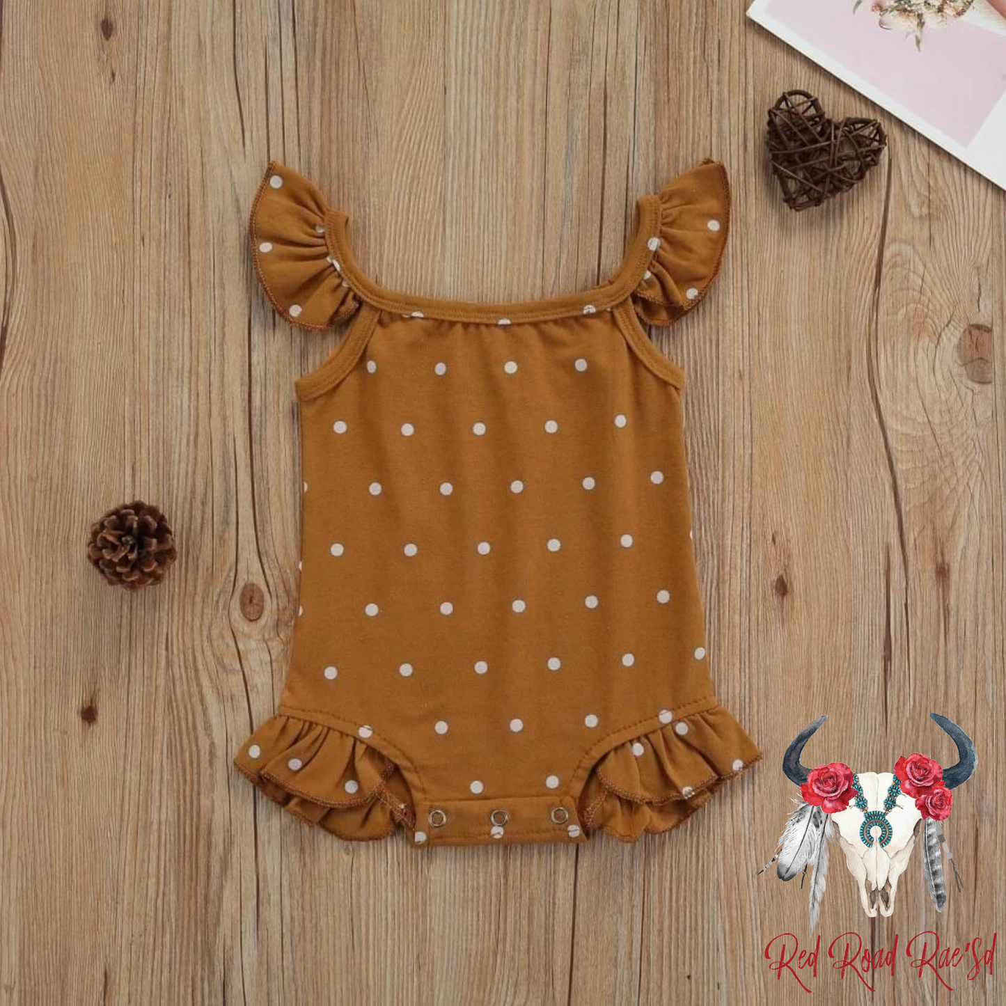 Polka Dot Ruffle Onesie