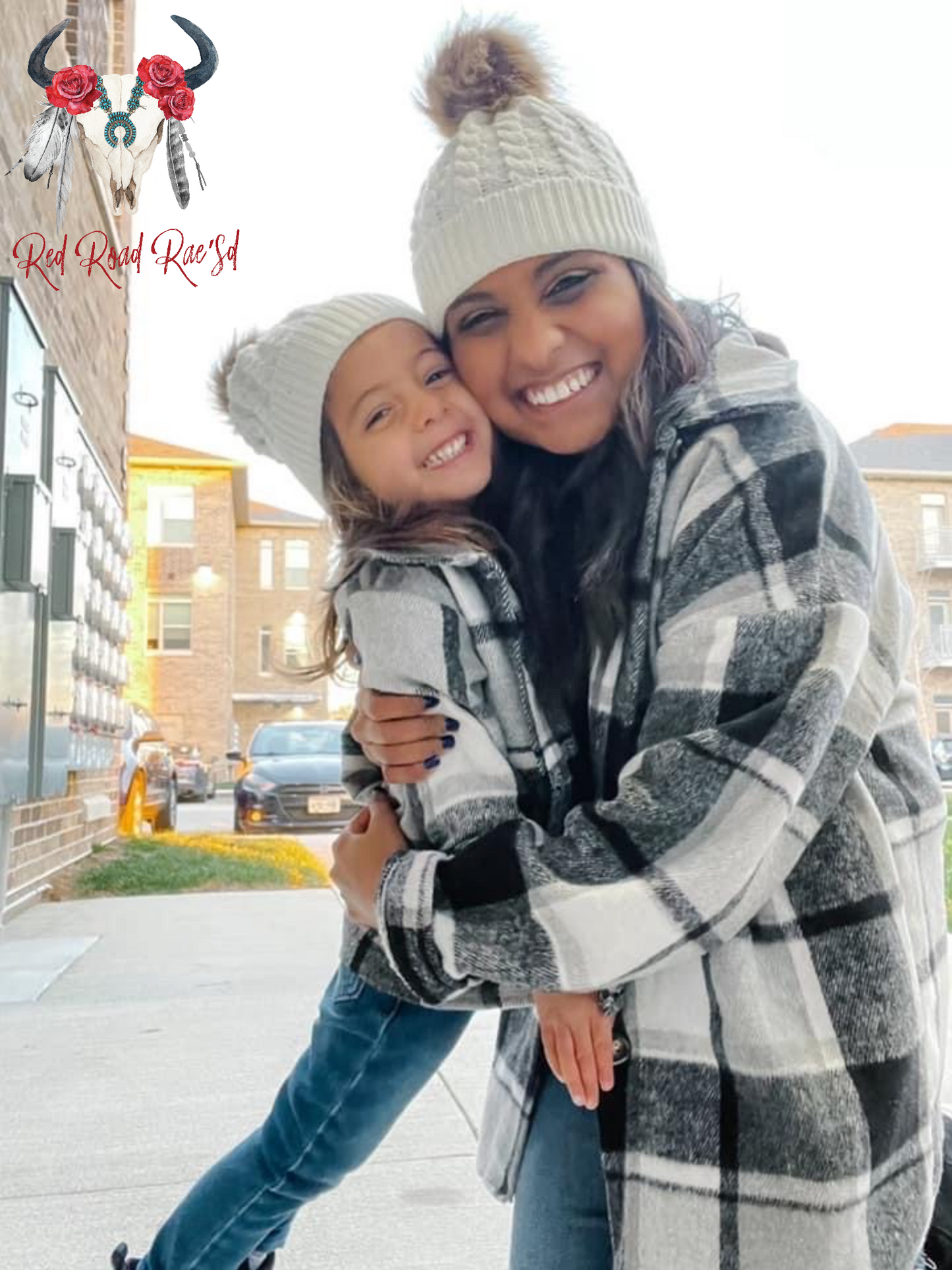 Mommy and Mini- B/W Plaid Shacket