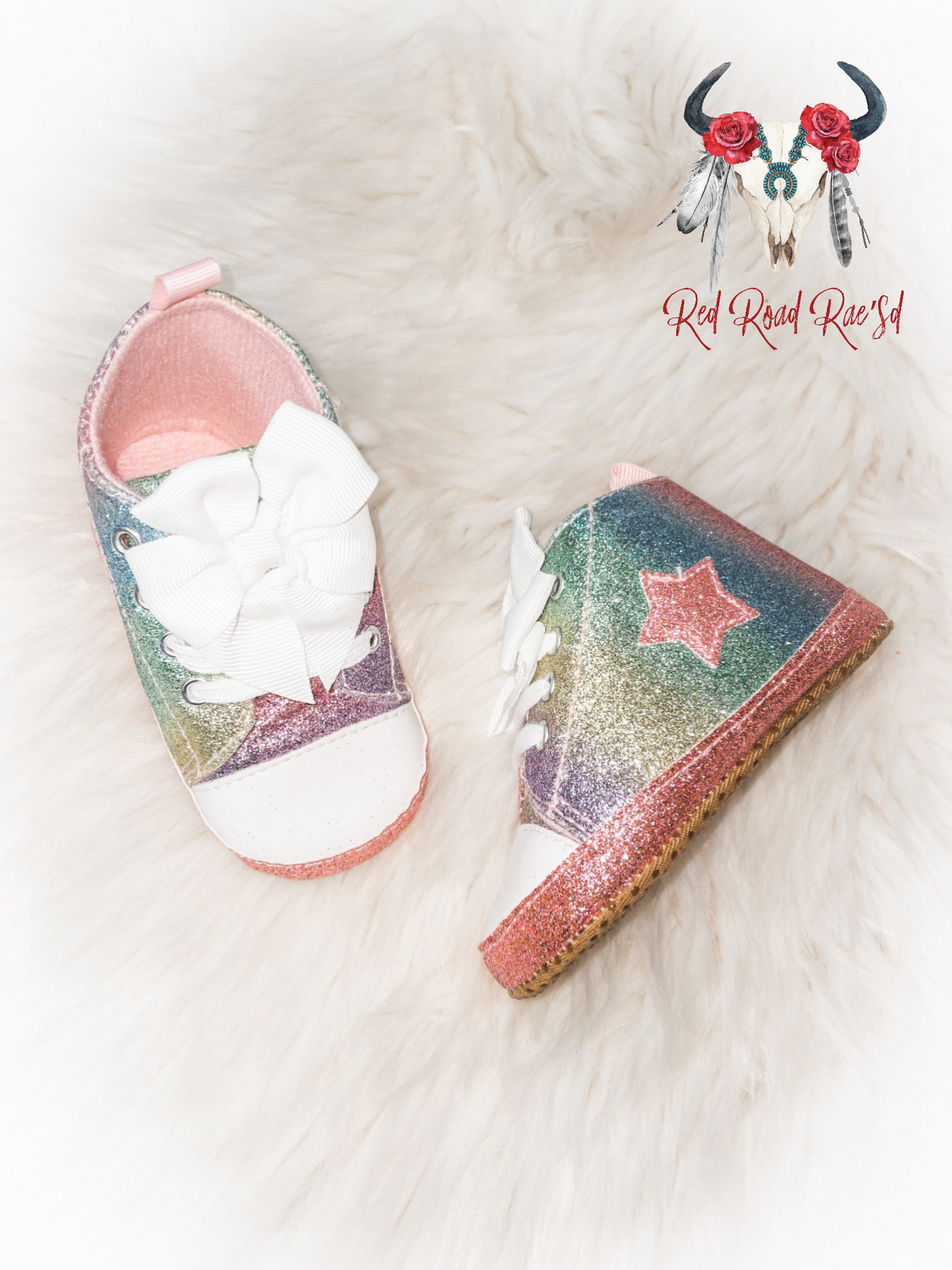 Cutest Glitter Star Infant Sneakers