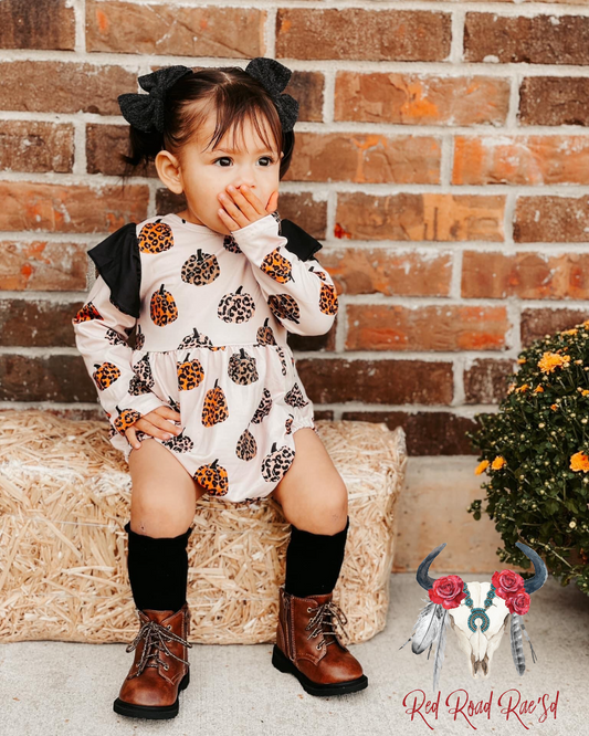 Leo Pumpkin Bubble Romper or Tee